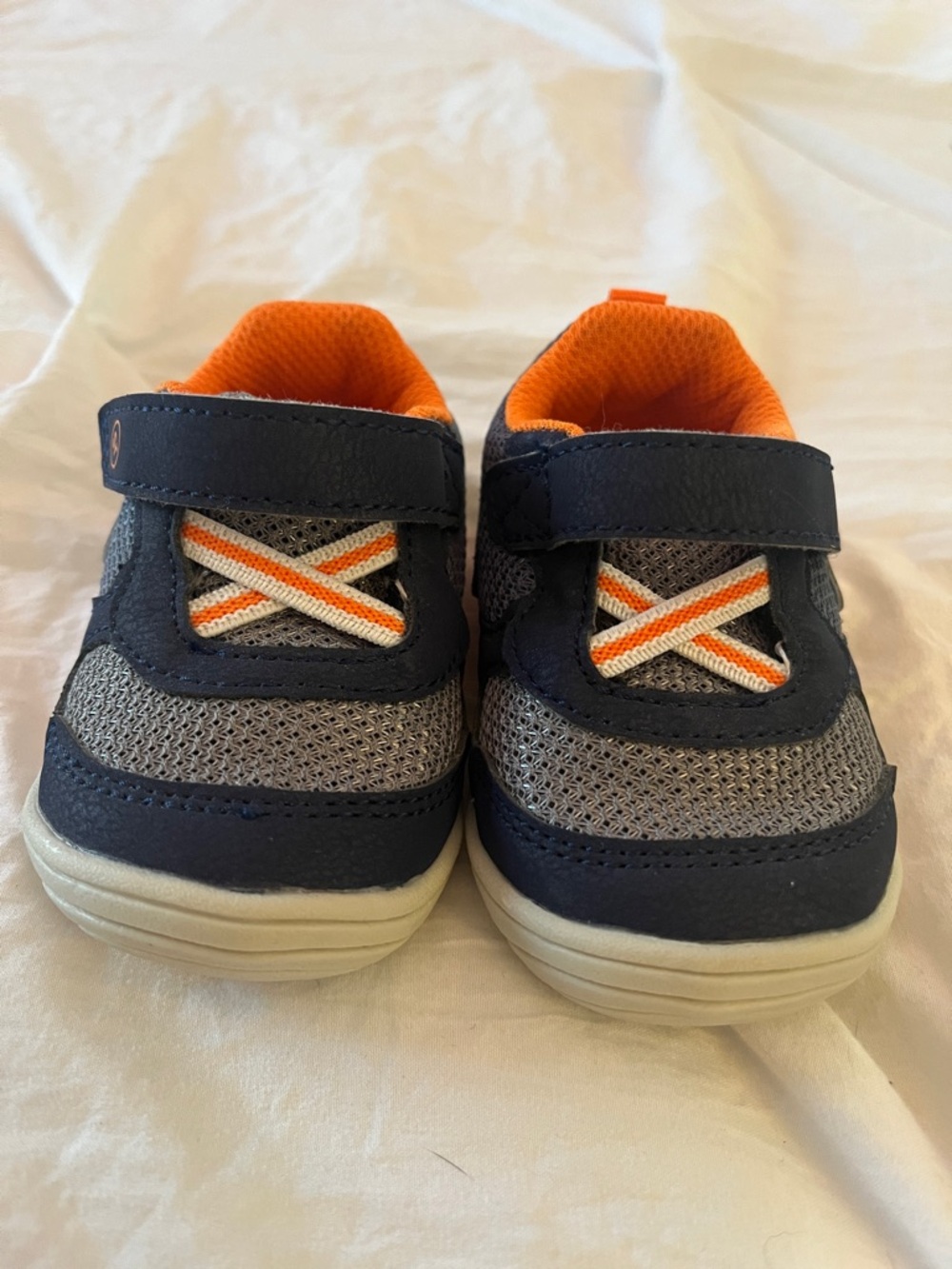 Stride Rite Navy and Orange Baby Sneakers